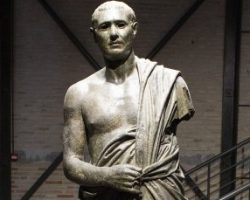 Roman Senator Statue Awaits Its Visitors